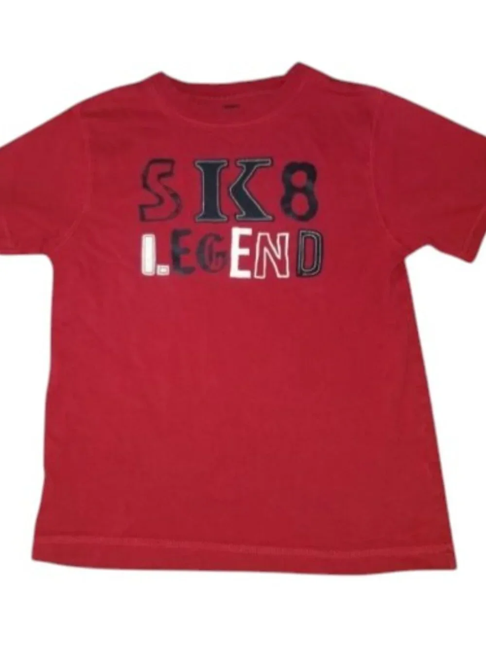 GYMBOREE Red Short Sleeved SK8 LEGEND Top Boys Size 7